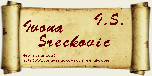 Ivona Srećković vizit kartica